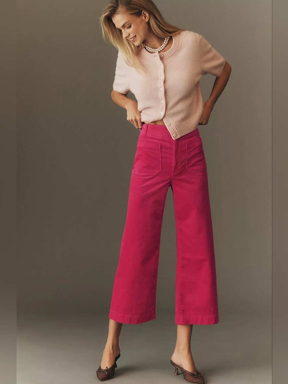 Maeve The Colette Cropped Wide-Leg Trousers: Corduroy Edition 27